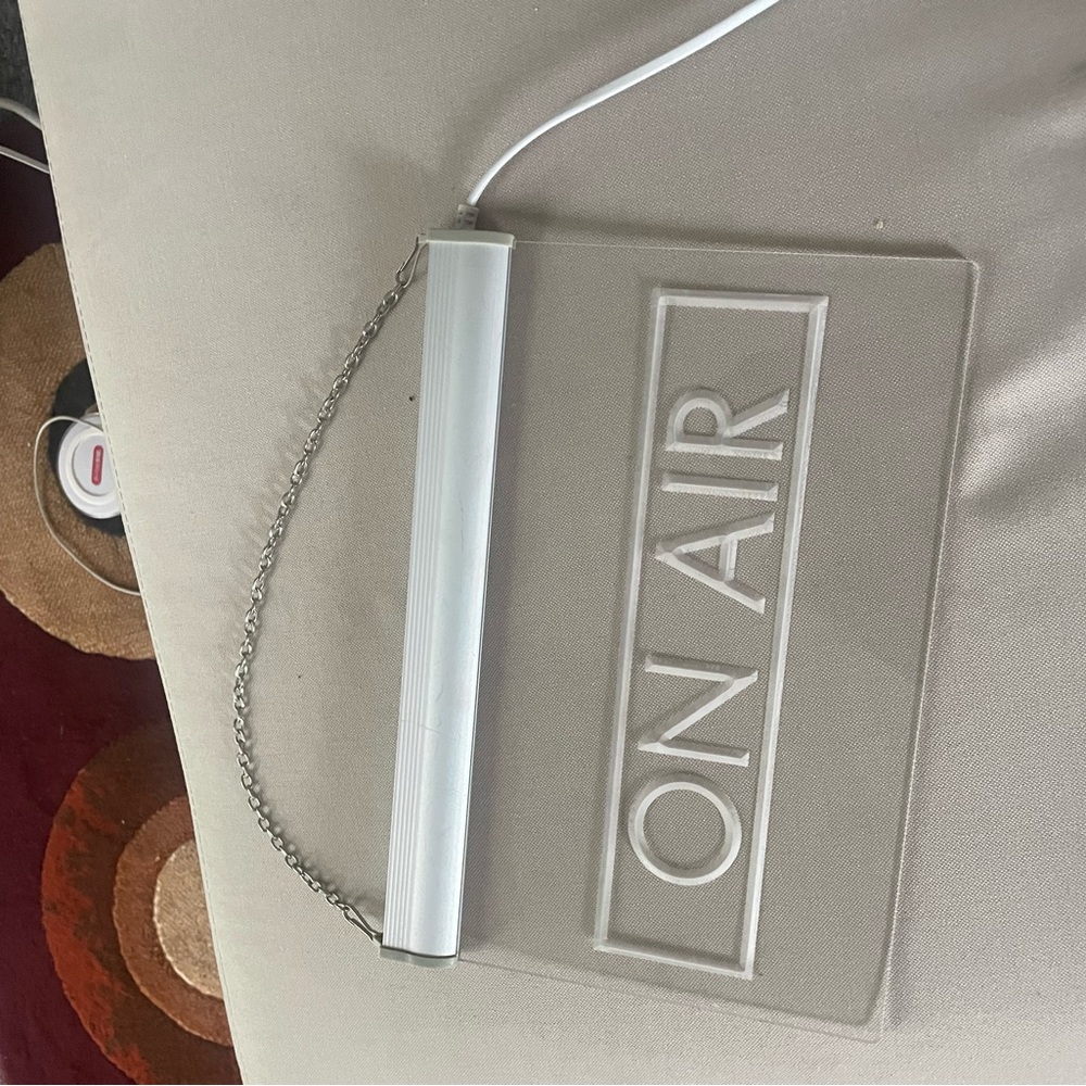 Illuminated 'On Air' Sign with Chain
